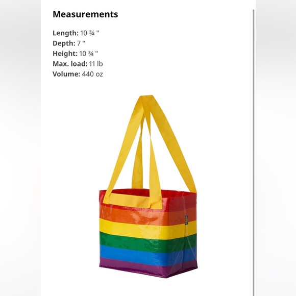 2 Small Rainbow IKEA Bags Pride - Picture 6 of 6